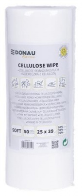 Törlőkendő, univerzális, 50 db, 25x39 cm, DONAU "Home", fehér