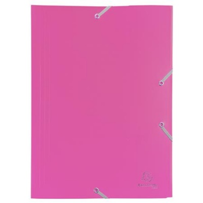 Gumis mappa, PP, A4, EXACOMPTA "Opak", fukszia