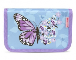 Tolltartó, klapnis, cipzáras, BELMIL "Purple Blue Butterfly", lila, pillangó