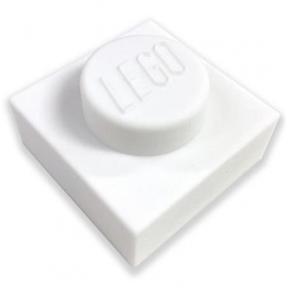 Éjszakai fény, LEGO "Iconic 1x1 plate", fehér