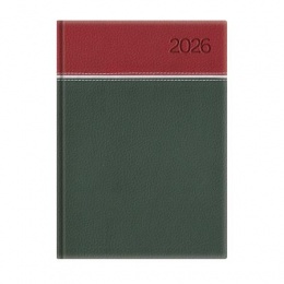 Naptár, tervező, A5, napi, TOPTIMER, "Young", bordó-fehér-zöld